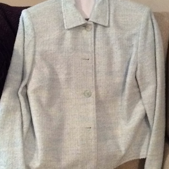 Sag Harbor Jackets & Blazers - Blue white jacket Blazer size 14 sag harbor Blazer Coat Crop Boucle